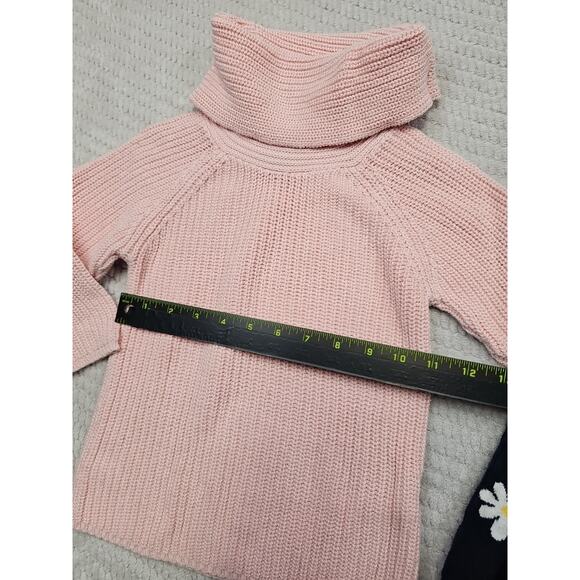 Old Navy Sweater Girls 4T Flower Print Cardigan Pink Cowl Neck - Picture 5 of 9